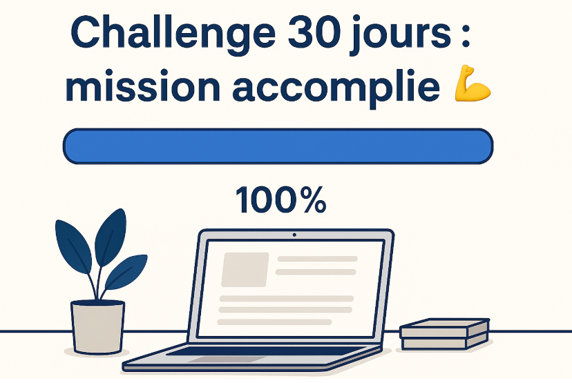Challenge 1 : Habitude 1 – 1h de blog chaque jours – Bilan final
